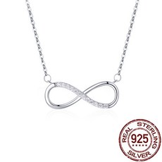 지르콘 인피니티 반짝이는 커플 파인 특별한 쥬얼리 우정 실버 S925스털링실버 펜던트 925 목걸이 스털링 여성용 선물 기념 순은 큐빅 명절 5A CWWZircons SD005