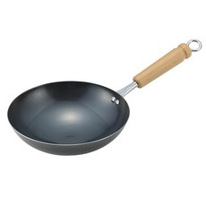 고기 (Takagi KANUCHI 아웃도어 미니 중화냄비 18cm 일본제 캠핑용 솔로 직화 철이 작다 컴팩트 목재 손잡이 분리 첫 번째 시즈닝 불필요 조리기구 최대 물 용량 약 7