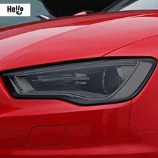 자동차 헤드라이트 색조 스모크 블랙 보호 필름 TPU 스티커 아우디 호환 A3 8V A4 B8 B9 A5 A6 C8 A7 A8 D4 TT E-tron R8 액세서리, [06] Audi A8 -On