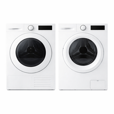 삼성전자 9kg 드럼 세탁기+건조기 직렬설치 DV90TA040KE+WF40F09M0Y 키트 포함 삼성 설치 지원, 화이트, 병렬설치