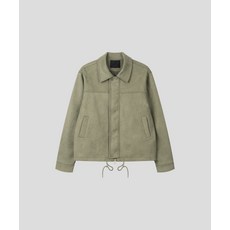 [블랙모먼트] 클래식 페이크 스웨이드 코어 집업 재킷 [올리브]