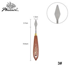 台灣出貨 油畵颳刀油畵棒專用美術颳刀顔料刀颳畵刀水粉丙烯畵畵用的調色刀油畫刮刀組 油畫刮刀 顏料調色刀 繪畫套裝, 1個, 3 #