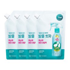 (대용량 리필) 온더바디 코튼풋 발을씻자 풋샴푸 레몬향 리필 500ml 4개, 단일구성