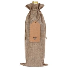 유리병 와인병 선물포장 파우치 10p, 1세트, 베이지