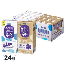 매일유업 소화가잘되는우유 190ml 12팩+미숫가루12팩, 1세트