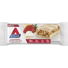ATKINS 蛋白質能量棒 草莓鮮奶油蛋糕口味 5包入, 1盒, 240g