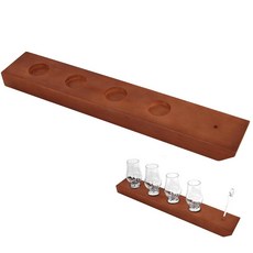 SoeKoa Whiskey Flight Stave Whiskey Flight Board Can Hold 4 Small Whiskey Cups And A Drip Irrigat