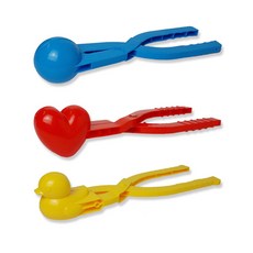 [3종세트] 눈 오리 스노우볼 메이커 눈 사람 집게 하트 공룡 동그라미 곰돌이, [3종세트]오리+하트+동그라미, 1개