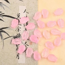 물고기 DIY 20 유리 주얼리 비즈 14x10mm 1개 애완물고기 애완돌, 4-핑크  1 개   유리 물고기