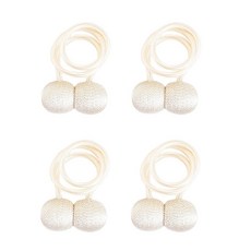 볼 자석 타이백 마그네틱 커튼 고정 스트랩, 4개, 크림화이트