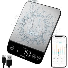 Etekcity 식품 주방 저울 체중 감량 베이킹 요리 케토 및 식사 준비를 위한 디지털 그램 및 온스 LCD 디스플레이 미디엄 핑크, 루미너리 스테인리스 스틸