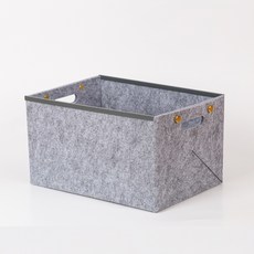 고급 보강 접이식 펠트 수납함 다기능 수납 변형이 잘 안 되는 오픈형 수납함, 1개, 연회색