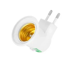 쿠쿠스토어 스위치가 있는 E27 램프 소켓 어댑터 가정 플라스틱 표준 나사식 콘센트 변환기 전구, 01 1Pcs, 01 EU