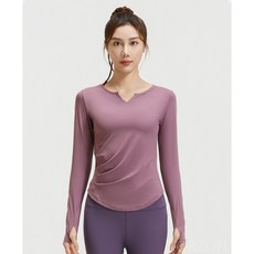 TORZON 여성용 긴팔 기능성 요가 티셔츠 필라테스 피트니스 스포츠웨어