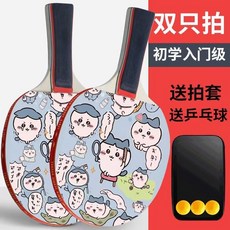 YINHE 雙面反膠 兒童初學者 乒乓球拍, 1個, 乒乓球拍一個裝送+拍套+球