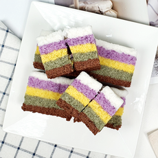 잇츠떡 무지개떡 백설기 맛집 개별포장 부모님 간식 답례 선물, 82g, 10개