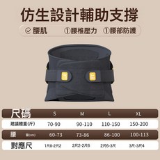 日本風仿生設計輕薄透氣運動腰託, 1g, 深灰色(無配件)