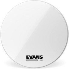 에반스 MX2 화이트 베이스 드럼 헤드 22인치, White, 26 Inch, 26 Inch