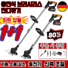 [가을철 초저가!] 충전식 브러시리스 잔디깎기 충전식 전기 예초기 2행정예초기 고출력 모터/다기능/생력., (1세트)