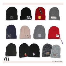 비니 모음전/겨울비니/겨울모자, 큐티 자수 감자칩 그레이