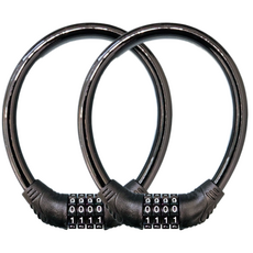 수논 도난방지 자전거 자물쇠 비밀번호 원형 킥보드 자물쇠, 2개, 블랙