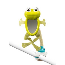 以色列FunFlex 彎彎任意夾吊掛搖鈴 嬰兒玩具 推車掛飾 床邊玩具 寶寶啟智玩具, 1個, 鏡面青蛙
