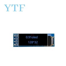 OLED 디스플레이 모듈 0.91인치 I2C 화면 128x32 1개, 02 Blue welding