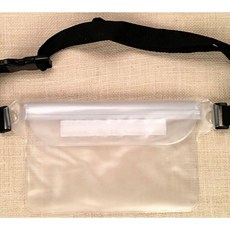 防水腰包 手機平板適用 泳裝/泡湯/釣魚/泛舟適用 21.5cm x 17cm, 透明色