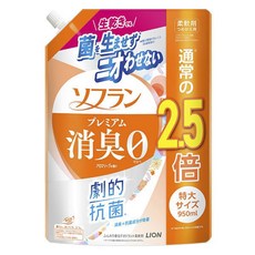 LION 獅王 Sofran 頂級除臭衣物柔軟精 香皂香氛 補充包, 950ml, 1個