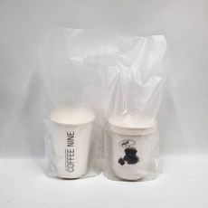 [비닐몰] 테이크아웃 커피봉투 비닐캐리어 2구 무지 200매, 1개, 200개입