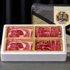 국내산 1등급 한우 채끝 등심 구이용 소고기 선물세트, 1세트, 1kg