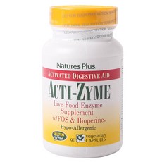 NaturesPlus 天然佳 Acti-Zyme澱粉酶蛋白酶素食膠囊, 1罐, 90顆