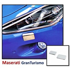 圓夢工廠 Maserati 瑪莎拉蒂 GT GranTruismo 2008 2019 鍍鉻改裝 前燈框 後燈框, 1個, 鍍鉻銀噴水蓋貼