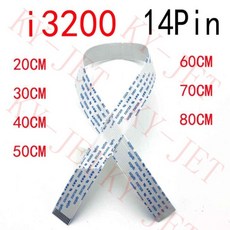 KYJET 10pcs 잉크젯 프린터 14 핀 데이터 케이블 I3200 헤드 EPSON 호환 4720 FFC 플랫 15mm 너비 길이, 05 20cm