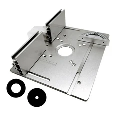 라우터 테이블 인서트 플레이트 2 in 1 목공 작업대 플립 보드 전동 트리밍 머신용, 01 실버