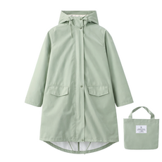 CUBE STORE 北歐色系 連身雨衣 一件式 成人 防暴雨 防潑水 機車/登山 輕量, 卡其色