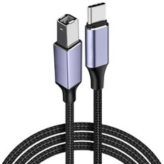 寶弘 TYPE-C轉USB2.0 B公 USB3.1列印機線, 1個, 鋁合金接頭+防扯編織線身,0.5公尺=50公分