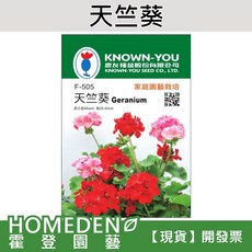 KNOWN-YOU 天竺葵 Geranium 家庭園藝栽培種子, 1包