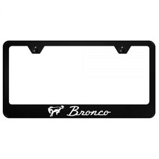 Au-TOMOTIVE GOLD INC. Bronco S용 블랙 폴리카보네이트 번호판 프레임에 공식 라이선스 UV 프린트 로고, Au-TOMOTIVE GOLD, INC. Bronco