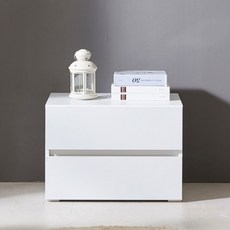 컴팩트 슬림 낮은 미니 서랍장, 2단, ROCP26 화이트
