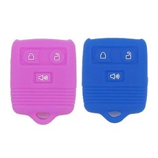 포드 E150 E250 E350 F150 F150 F250 F350 엣지 이스케이프 익스페디션 익스플로러 포커스 퓨전 링컨 MKX MKZ 머큐리용 소프트 고무 키리스 엔트리 리, 블루&퍼플