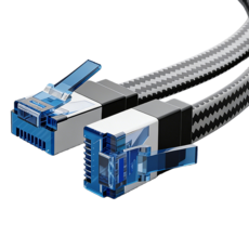 초고속 CAT8 네트워크 케이블 e스포츠용 8 클래스 10Gbps 40Gbps 2000MHz 평평한 편조형 배선 쉬운 가정용 6 클래스 기가비트 광모뎀 라우터 컴퓨터 TV, 50cm, 1개, CAT8-Z-Z-회색