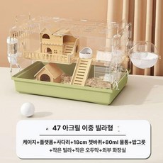 햄스터집 골든 아크릴 리빙박스 드워프 중형 지트펫, 1개
