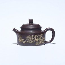 名家手工制作 小德钟 百目紫泥 宜兴紫砂壶, 1個, 深紫色