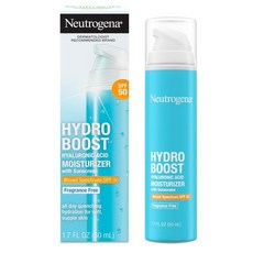 Neutrogena 뉴트로지나 하이드로 부스트 히알루론산 페이스 모이스처라이저 (자외선 차단 기능 포함 SPF 50 무향) - 건조한 피부에 수분과 진정을 선사하는 페이셜 48, Neutrogena 뉴트로지나 하이드로 부스트 히알루론