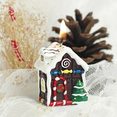 聖誕薑餅屋房子蠟燭模具 手工皂模 香磚模 擴香石模 翻糖模 黏土模 矽膠模, 1個