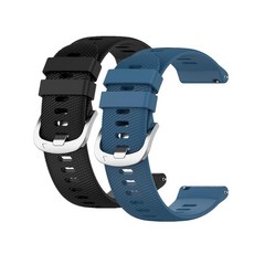 Muovrto Suunto Race/Race S용 교체 밴드 Suunto 9 피크/5 피크용 실리콘 시계 밴드, 블랙/다크 블루, 1개