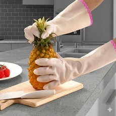 이거슨픽 안찢어지는 더질긴 고무장갑, 1개, 대형(L), 핑크