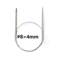 43/60/80cm 스웨터 바늘 스테인레스 스틸 링 바늘 직조 원형 바느질 키트 DIY 니트 도구 1 개, [03] 8, [03] 80cm long