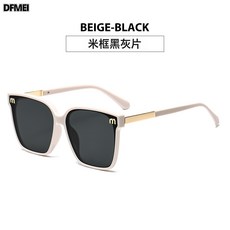 DFMEI 墨鏡女款新款氣質高級感圓臉顯瘦防曬開車遮陽大方框太陽眼鏡